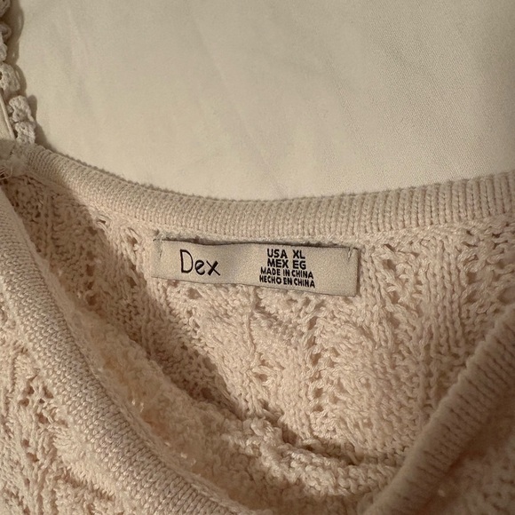 Dex Cream Lace-Trim Knit Tank - Picture 3 of 4